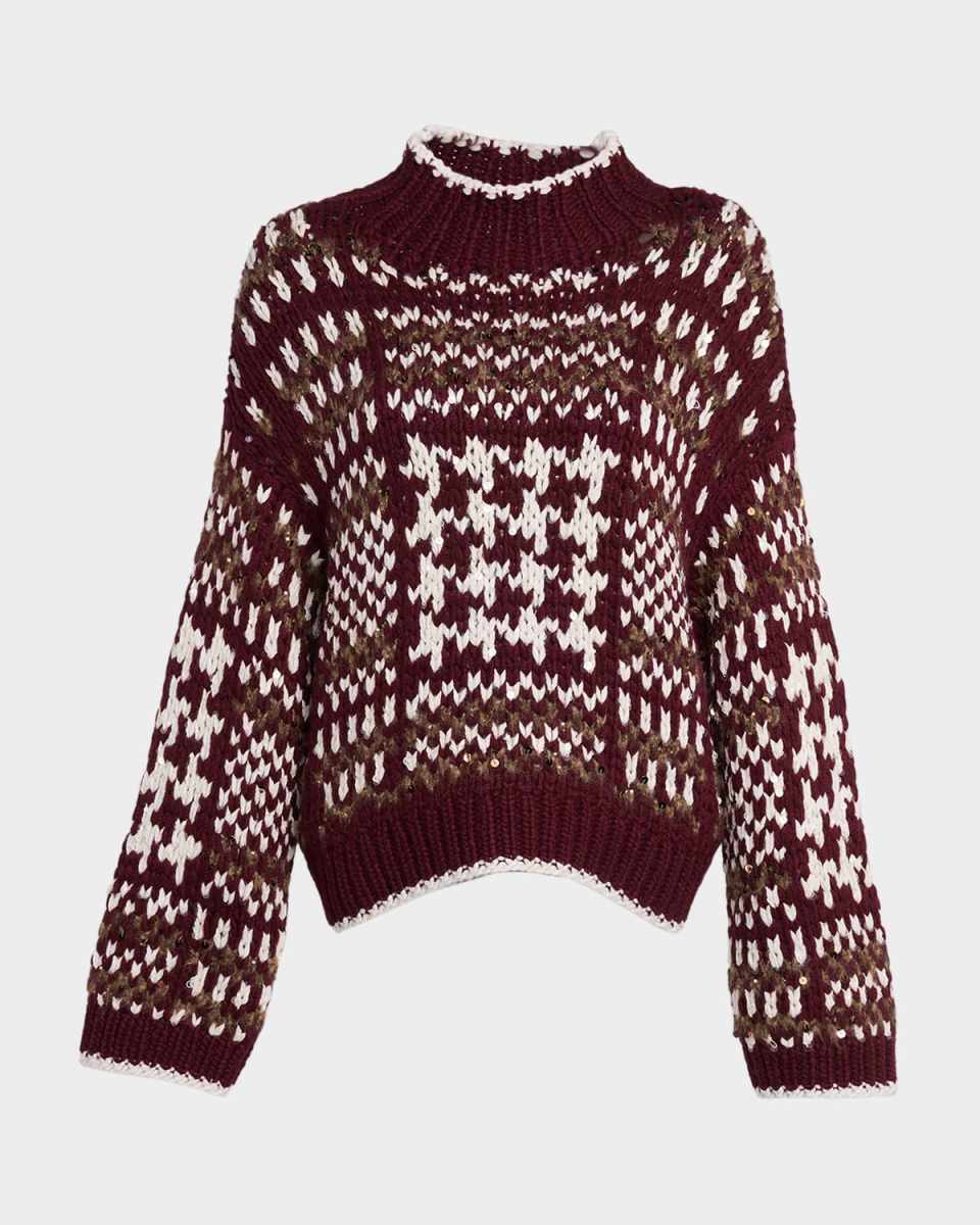 Mock-Neck Nordic Cashmere Sweater